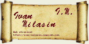 Ivan Milašin vizit kartica